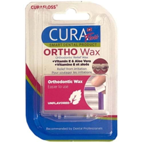 CURAFLOSS ORTHO WAX DİŞ MUMU TEKLİ UNFLAVORED (TATSIZ)