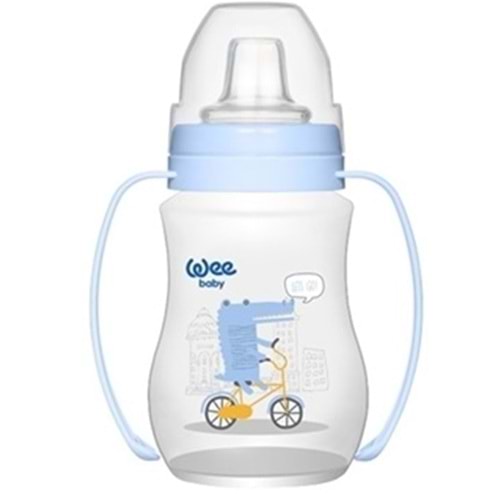 WEE BABY BİBERON SAFARİ KULPLU GENİŞ AĞIZLI 150 ML PP 0-6 AY ( 483 )
