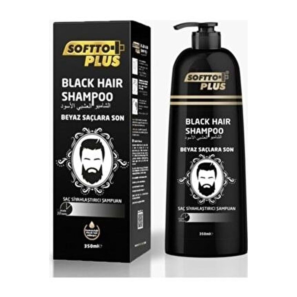 ŞAMPUAN SOFTTO PLUS SİYAH 350 ML