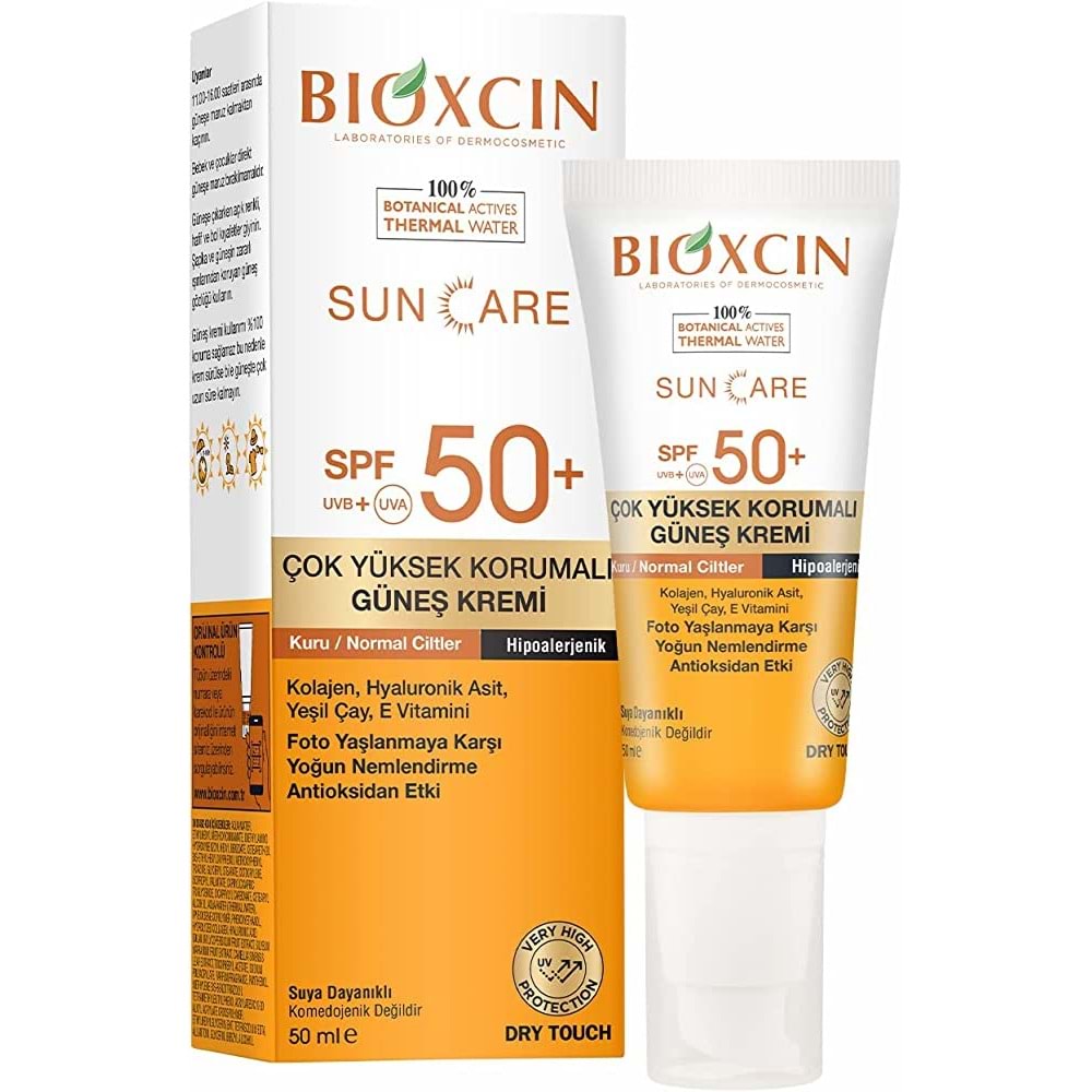 BİOXCIN GÜNEŞ KREMİ SUN CARE SPF50+ HİPOALERJENİK ( KURU / NORMAL CİLTLER İÇİN ) 50 ML 31200