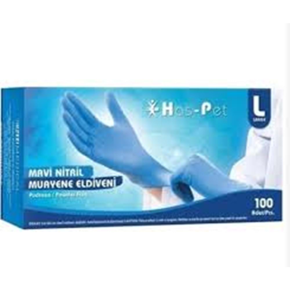 ELDİVEN NİTRİL L MAVİ HASPET