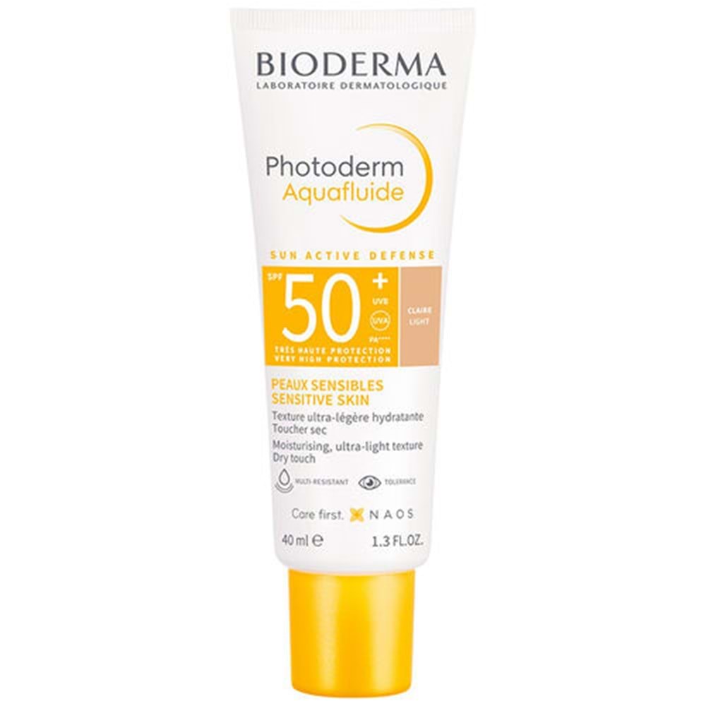 BİODERMA PHOTODERM AQUA FLUID SPF50+LİGHT 40ML TÜM CİLTLER İÇİN RENKLİ GÜNEŞ KREMİ 7392