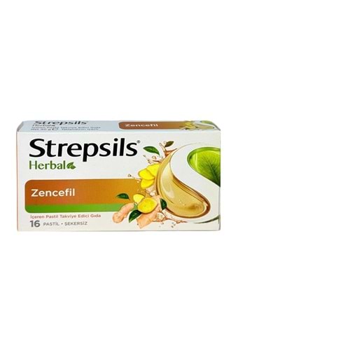 STREPSİLS HERBAL ZENCEFİL 16 LI