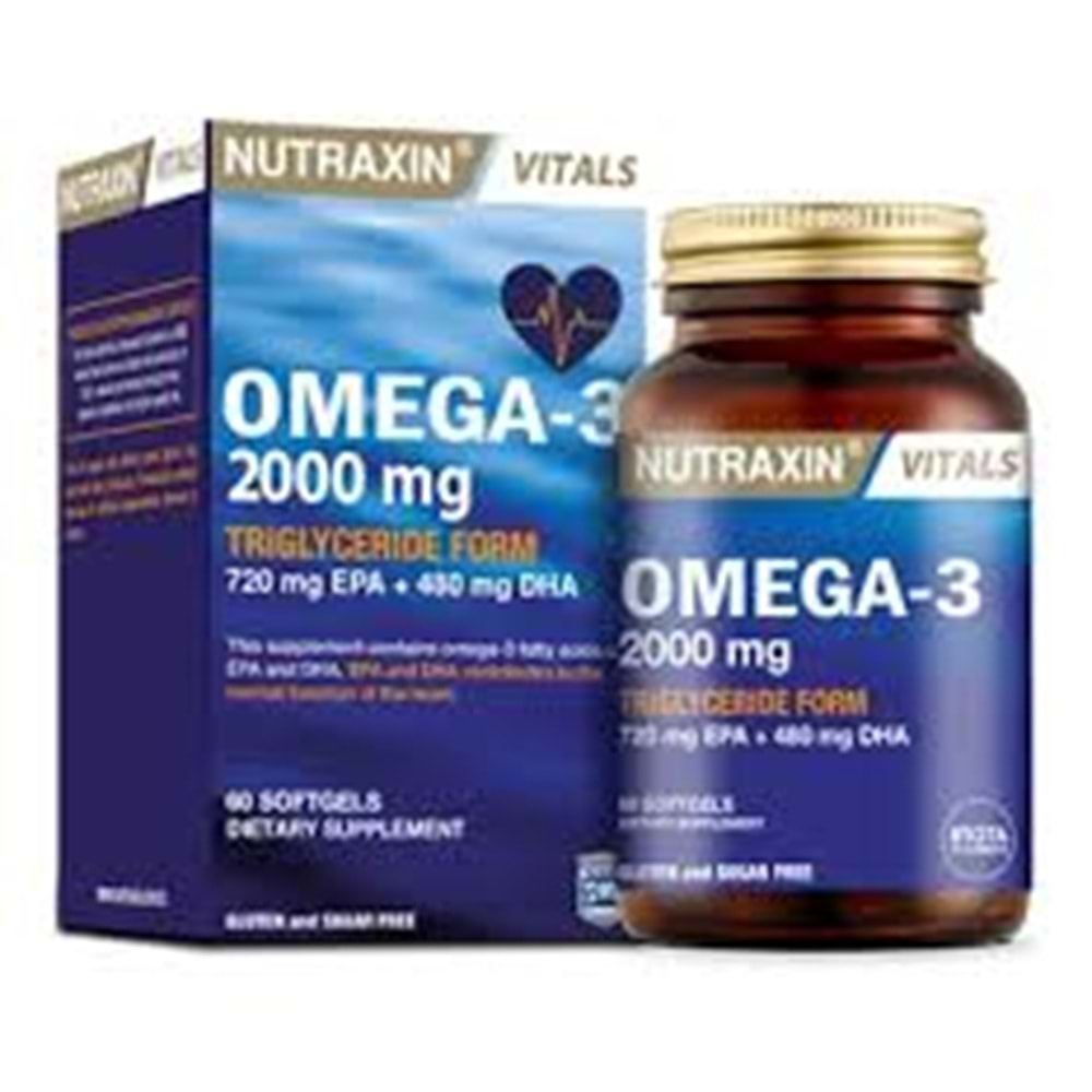 NUTRAXIN OMEGA-3 2000 MG 60 YUMUŞAK KAPSÜL 5881