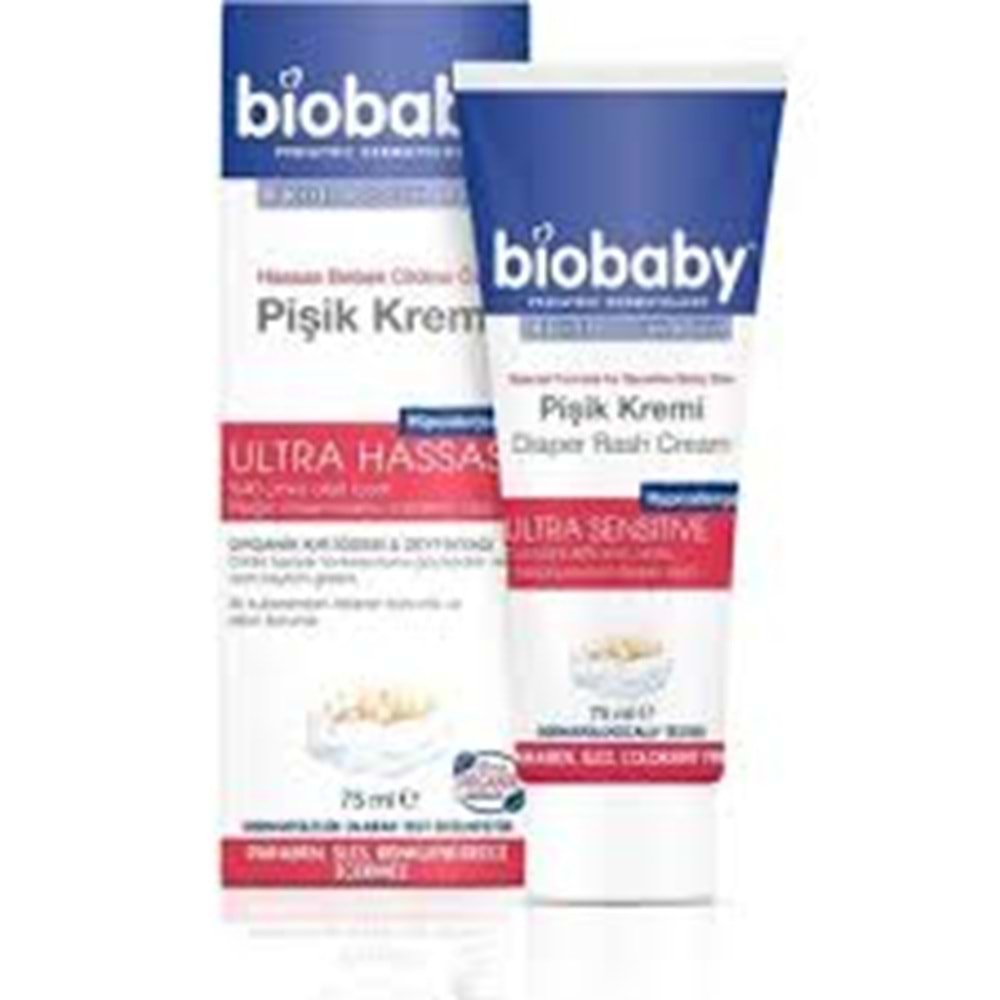 BİOBABY PİŞİK KREMİ 75 ML ULTRA HASSAS ORGANİK KIRİĞDESİ ZEYT.