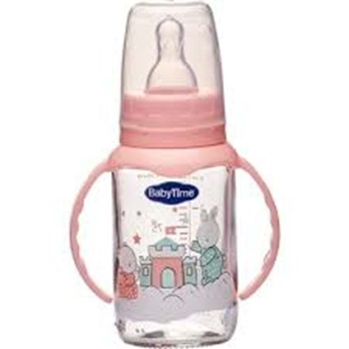 BT080 KULPLU CAM BİBERON KİRAZ UÇLU 125 ML