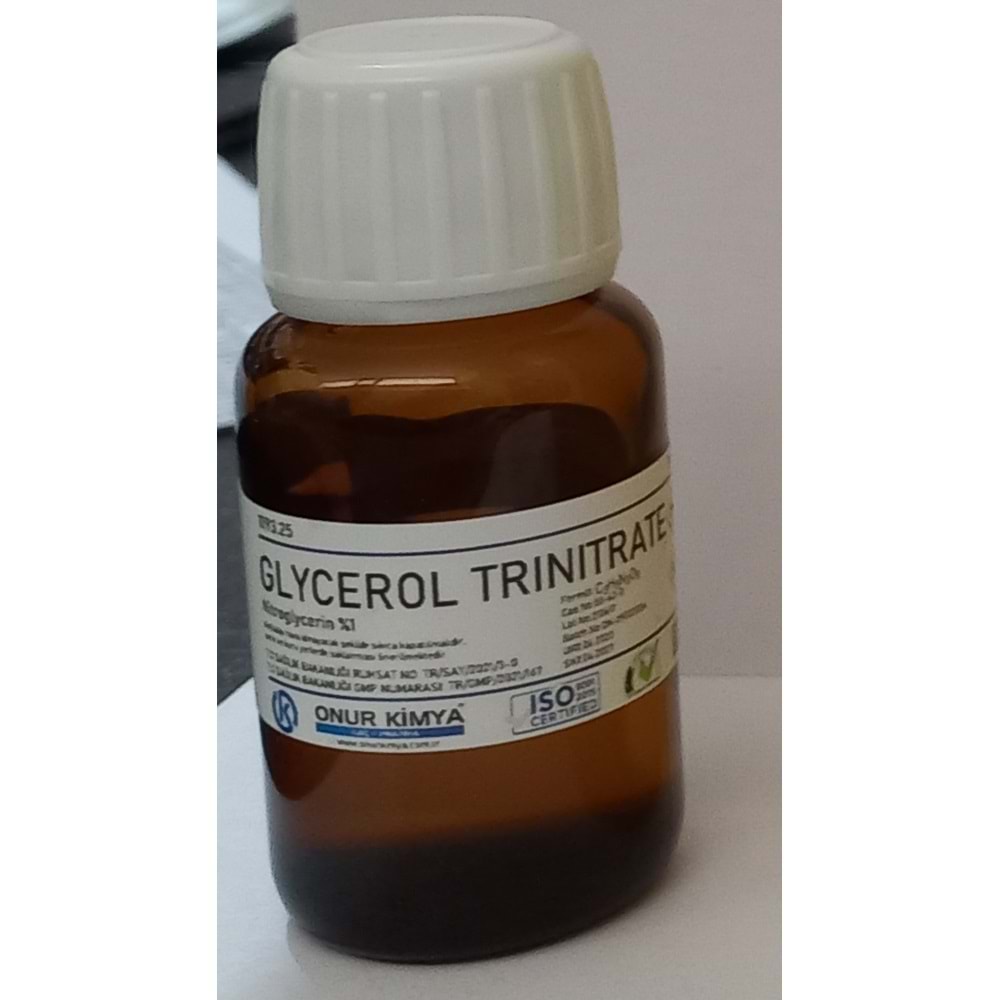 GLYCEROL TRİNİTRATE %1 SOL.25 CC (GLİSEROL TRİNİTRAT)
