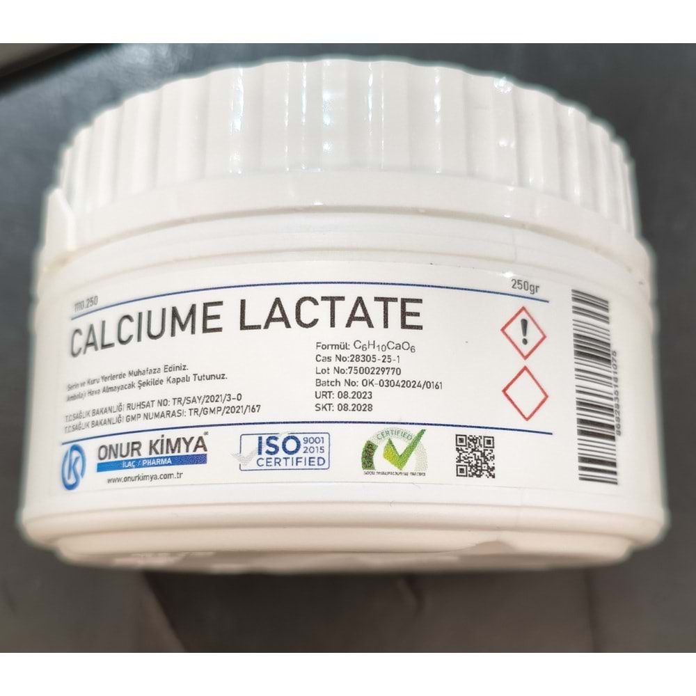 CALCİUME LACTADE 250 GR (KALSİYUM LAKTAT) 1075