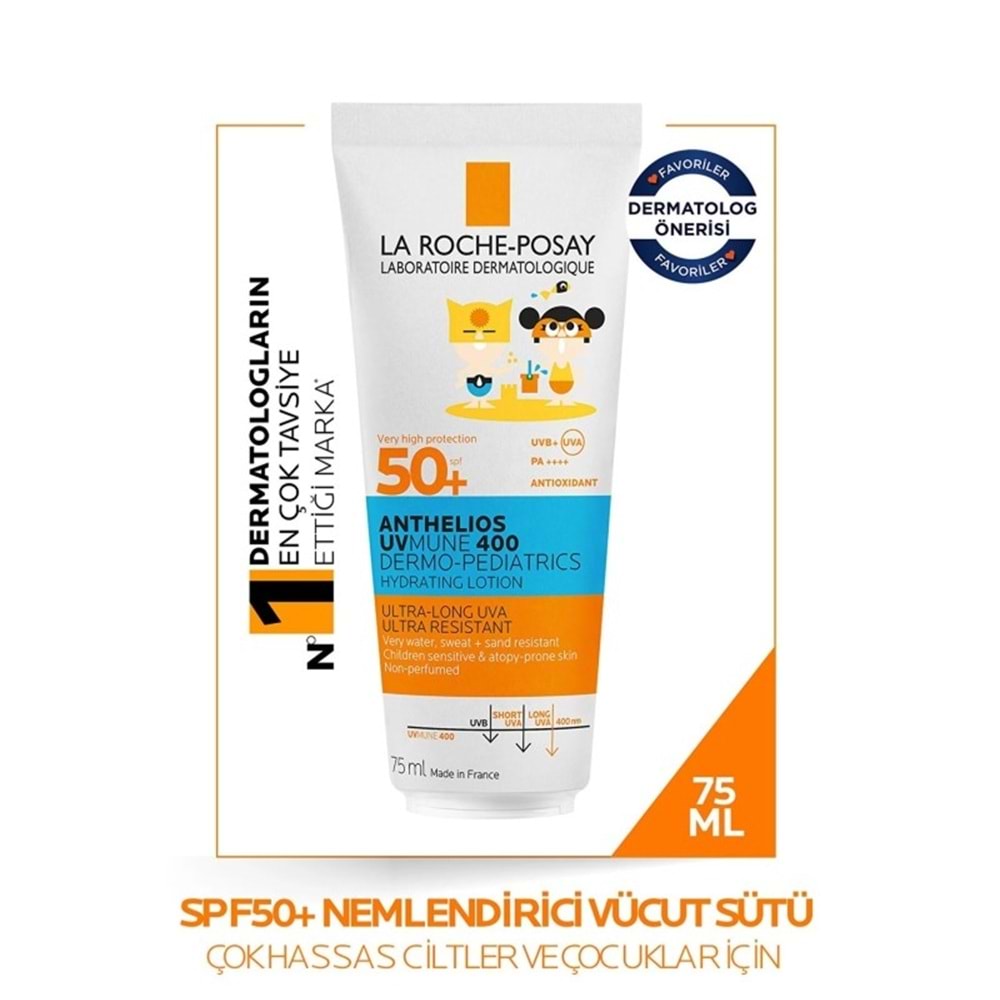 LA ROCHE POSAY ANTHELIOS DERMO PEDİATRİCK SPF50+ PEAUX SENSİBLES SANS 75 ML 8899