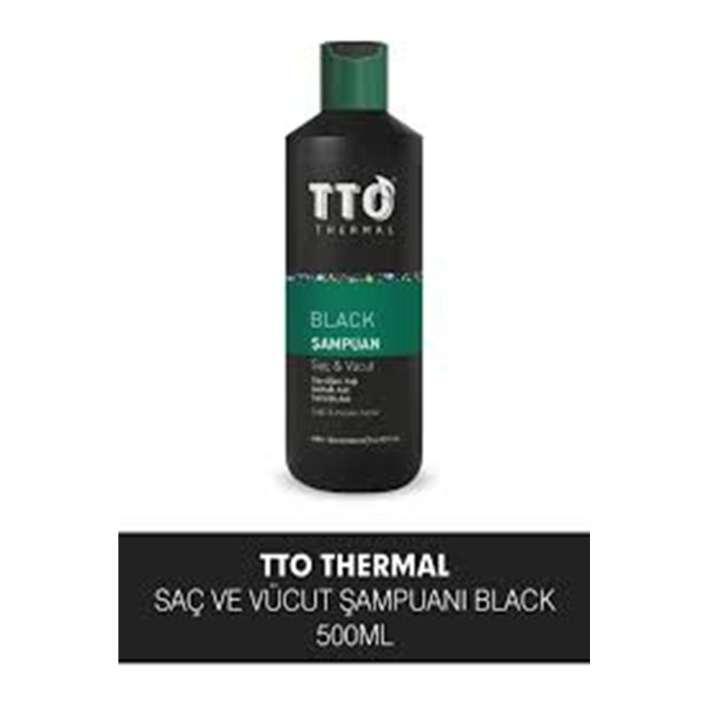 TTO THERMAL SAÇ VE VÜCUT ŞAMPUANI 500 ML BLACK ( TEA TREE OİL ) 4992