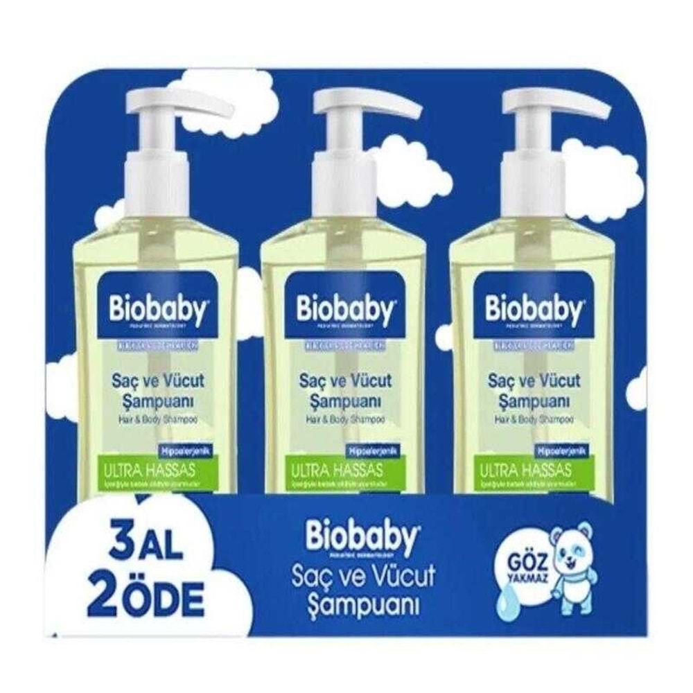 BİOBABY SAÇ VE VÜCUT ŞAMPUANI 3 AL 2 ÖDE