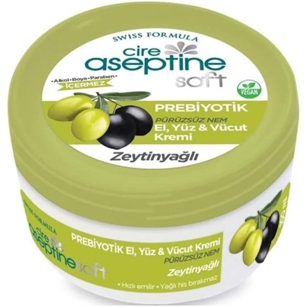 CİRE ASEPTİNE EL YÜZ VÜCUT KREMİ ZEYTİNYAĞLI 200 ML