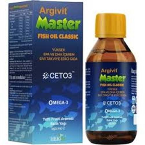 ARGİVİT MASTER FİSH OİL CLASSİC EPA VE DEHA İÇEREN BALIK YAĞI 150 ML