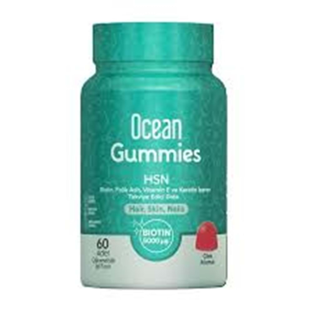 OCEAN GUMMİES HSN HAİR SKİN NAİLS 60 JEL 3939 JELİBON