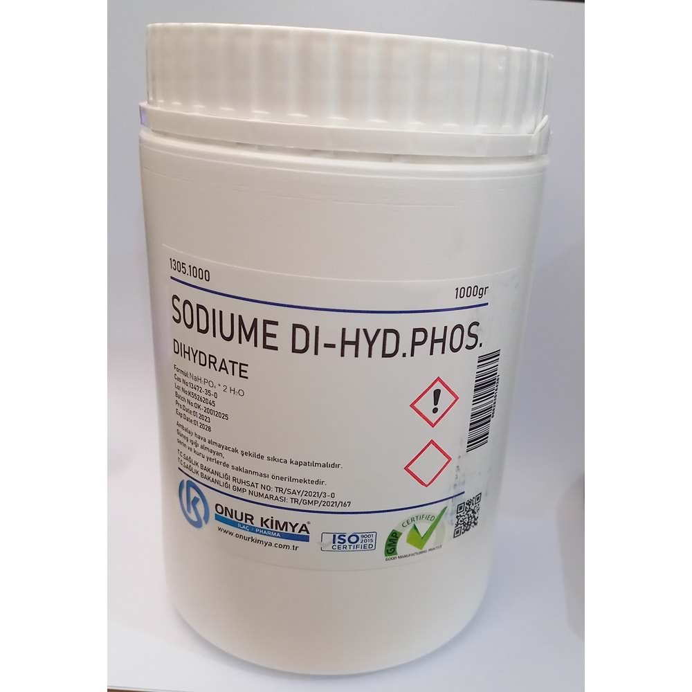 SODIUME DI-HYD.PHOS.DHYDRATE (NAH2PO4 2 H2O) 1000 GR