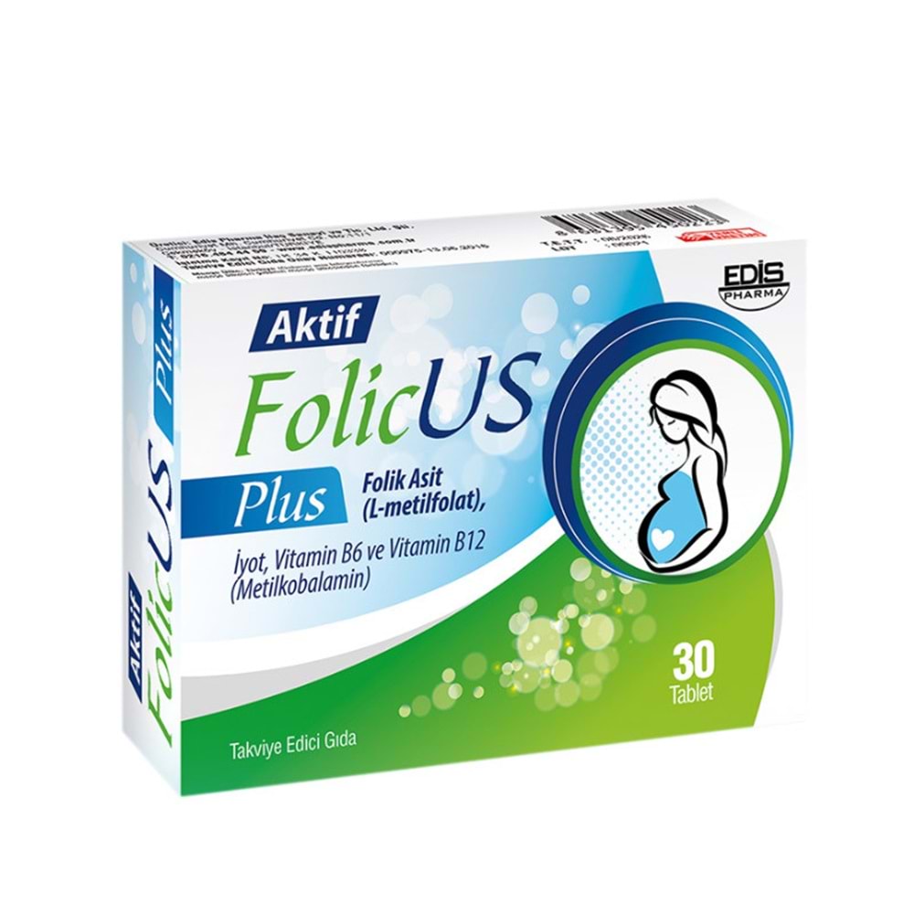 FOLİCUS PLUS 30 TABLET ( FOLİK ASİT & İYOT )