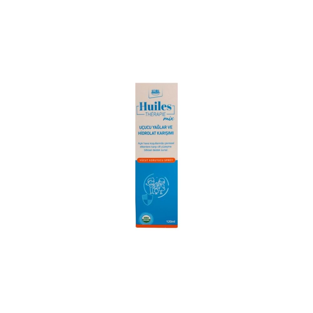 HUILES THEREAPİE MİX VÜCUT UÇUCU YAĞ VE HİDROLAT KARIŞIM 120 ML(VÜCUT KORUYUCU KENE KOVUCU SPREY)