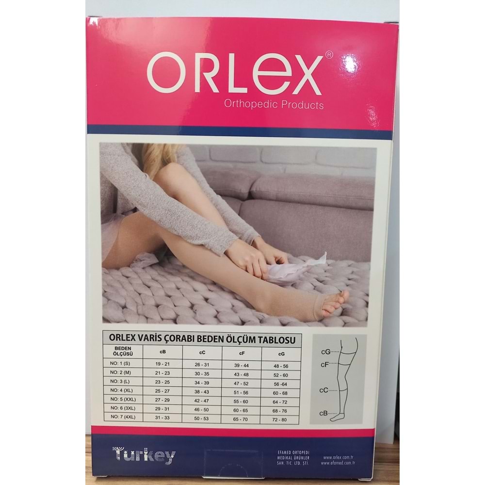 ORLEX VARİS ÇORABI CCL 2 AÇIK DİZALTI NO:4