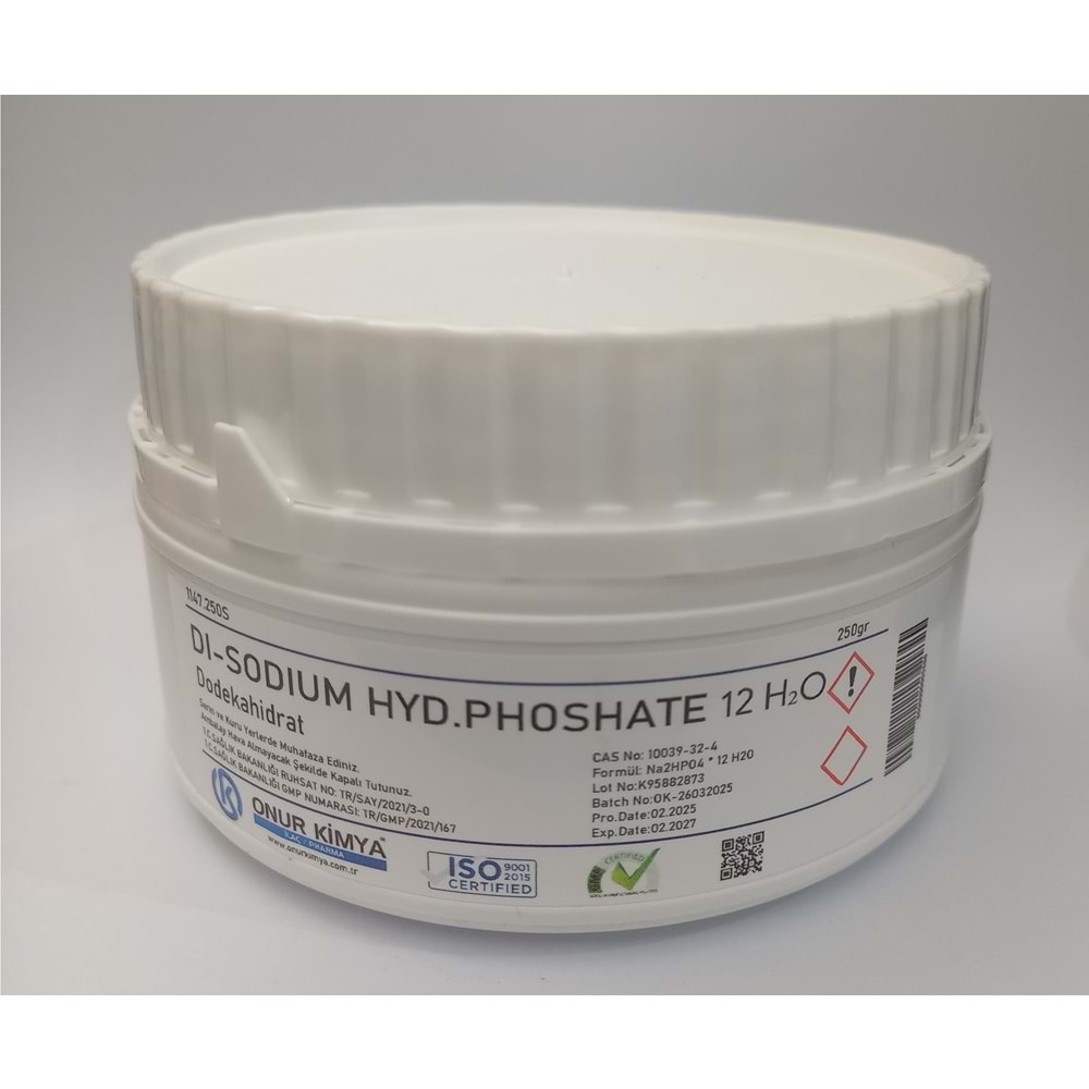 SODYUM FOSFAT DİBAZİK 12 SULU 250 GR