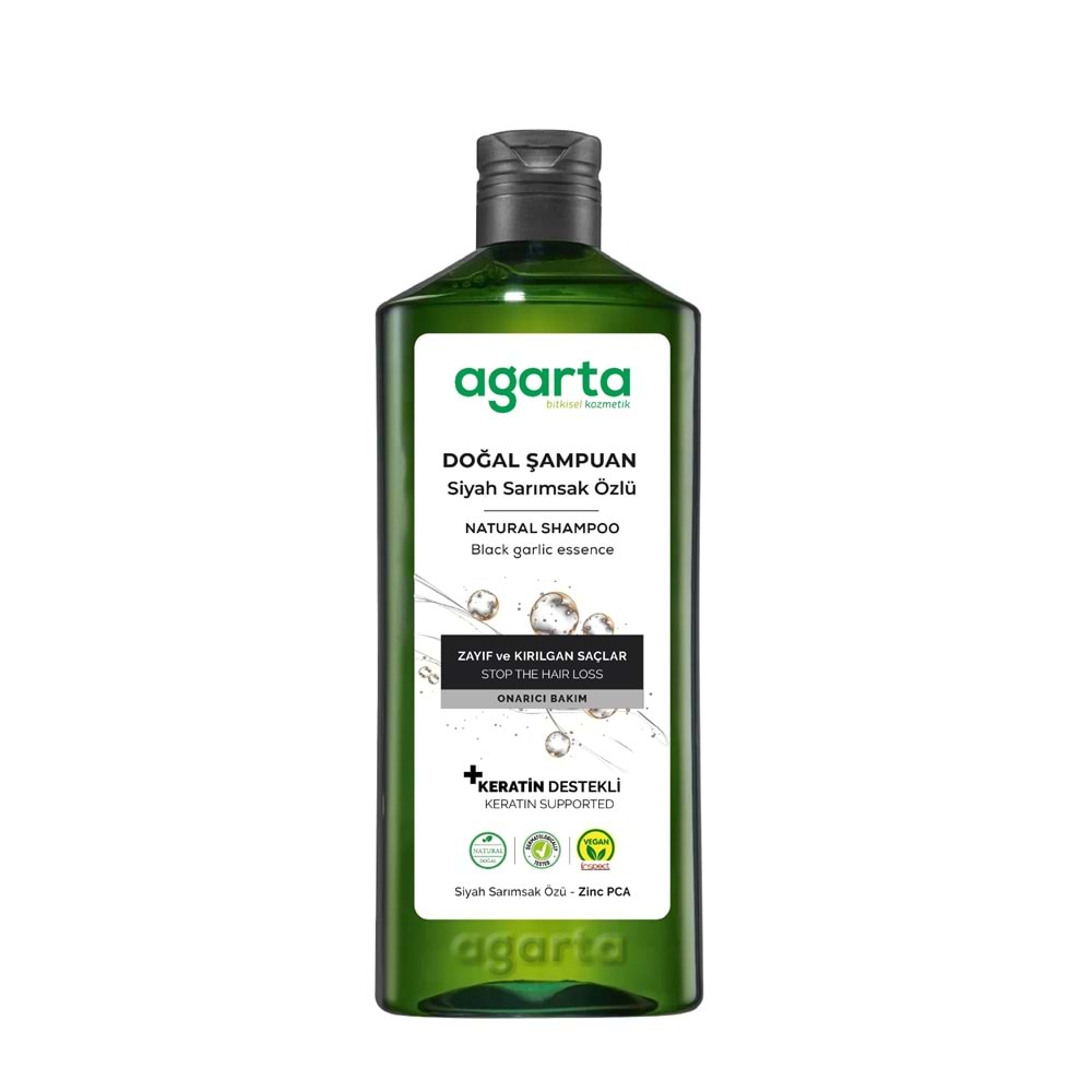 AGARTA DOĞAL ŞAMPUAN SİYAH SARIMSAK ÖZLÜ 400 ML