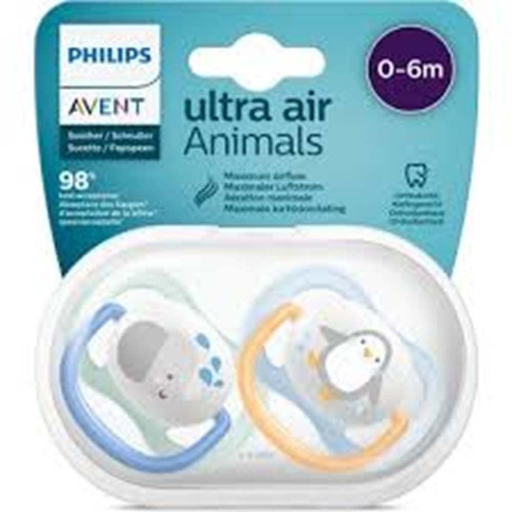 AVENT 0-6 AY 2'Lİ ANIMALS ULT. AİR EMZİK ERKEK 9312