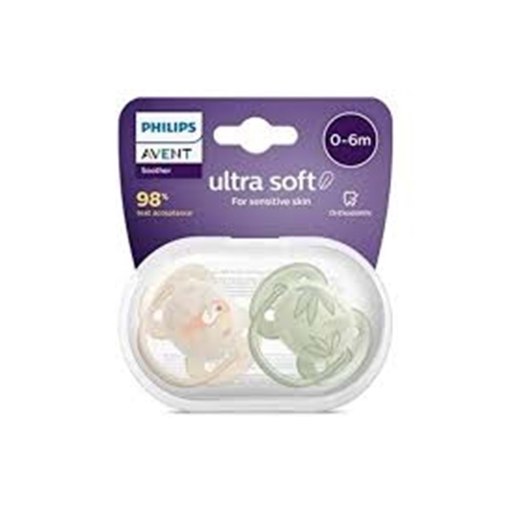 AVENT YENİ ULTRA YUMUŞAK EMZ. 0-6 2 Lİ ERKEK