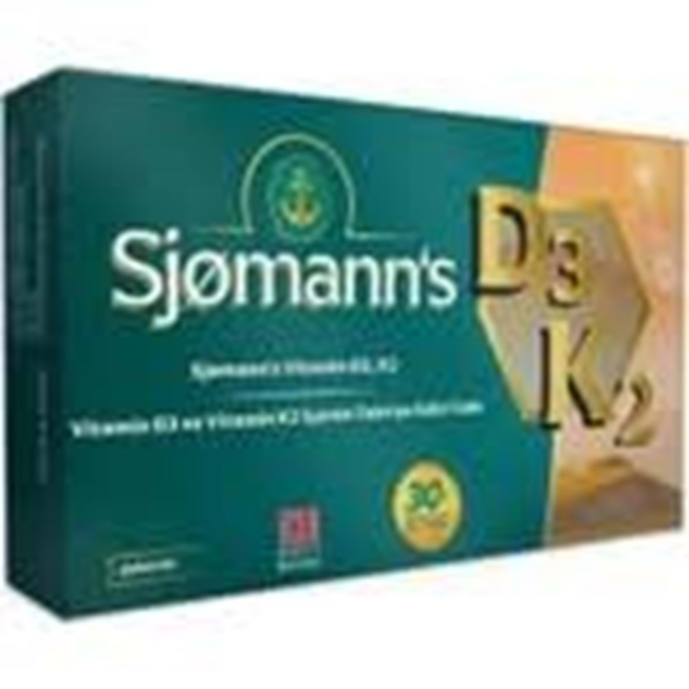 SJOMANN'S D3K2 ÇİGNEBİLİR 30 JEL TABLET