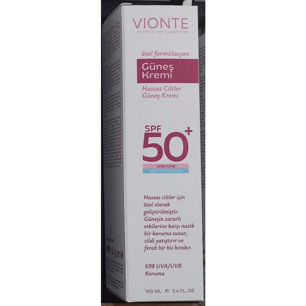 VİONTE SPF50+ GÜNEŞ KREMİ HASSAS CİLTLER İÇİN 100 ML