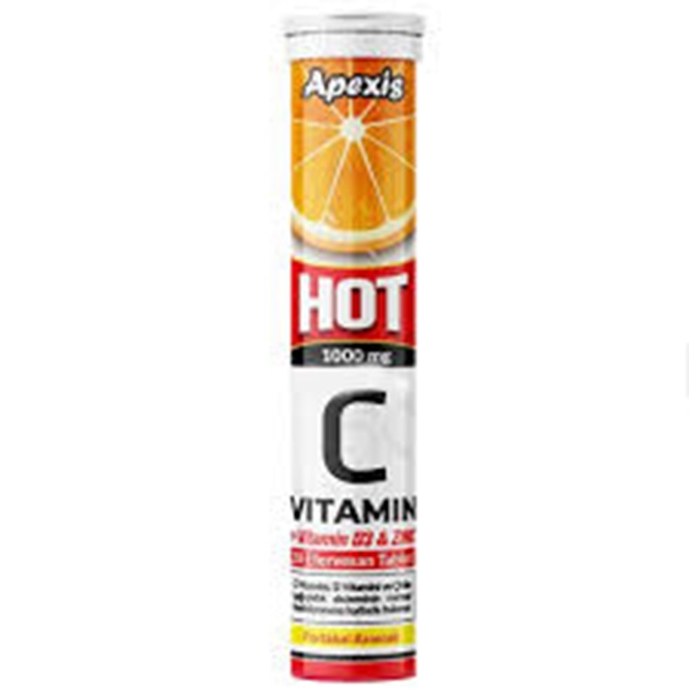 APEXİS HOT 1000 MG C VİT.EFERVESAN 20 Lİ