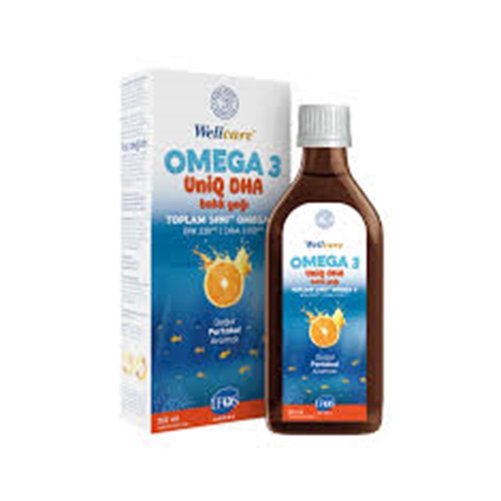 WELLCARE OMEGA 3 DOĞAL PORTAKAL AROMALI BALIK YAĞI 150 ML