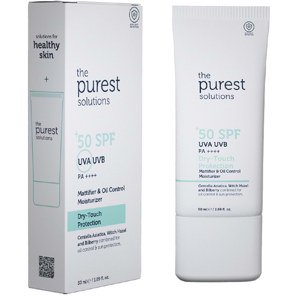 THE PUREST SOLUTİONS DRY-TOUCH PROTECTİON MATTİFİER&OİL CONTROL GÜNEŞ KREMİ SPF50+ 50 ML(MAT BİTİŞLİ YAĞLI CİLTLER İÇİN)1694