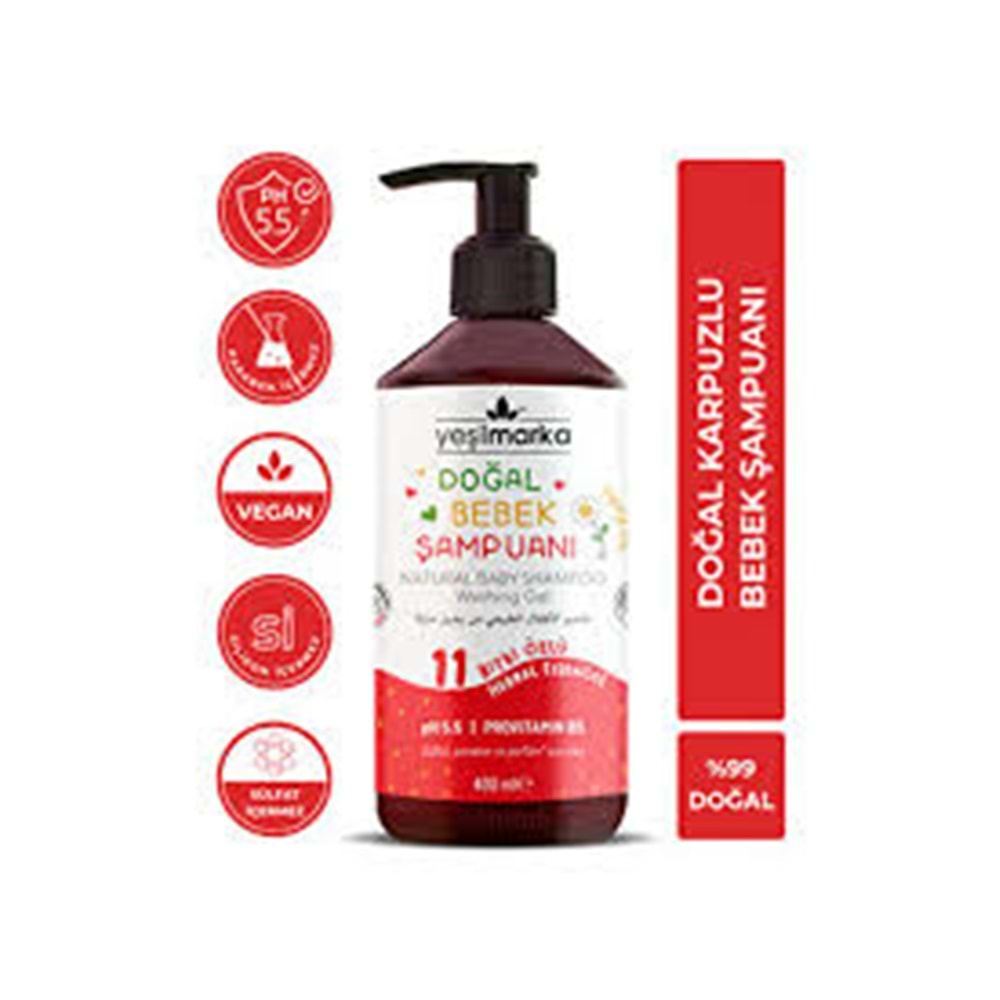 YMBB-02 Yeşilmarka Doğal Bebek Şampuanı - Çilek