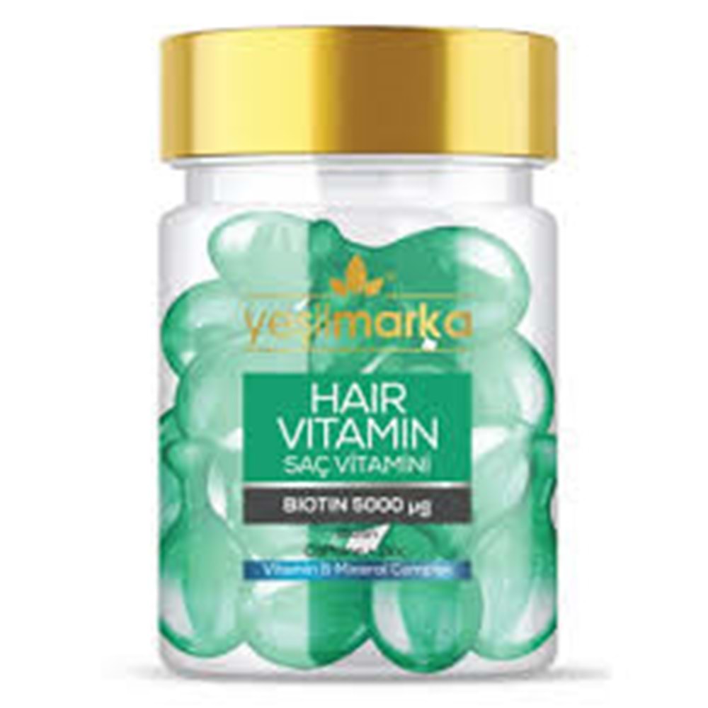 YMSB-25 Yeşilmarka Saç Vitamini - Biotin & Kafein