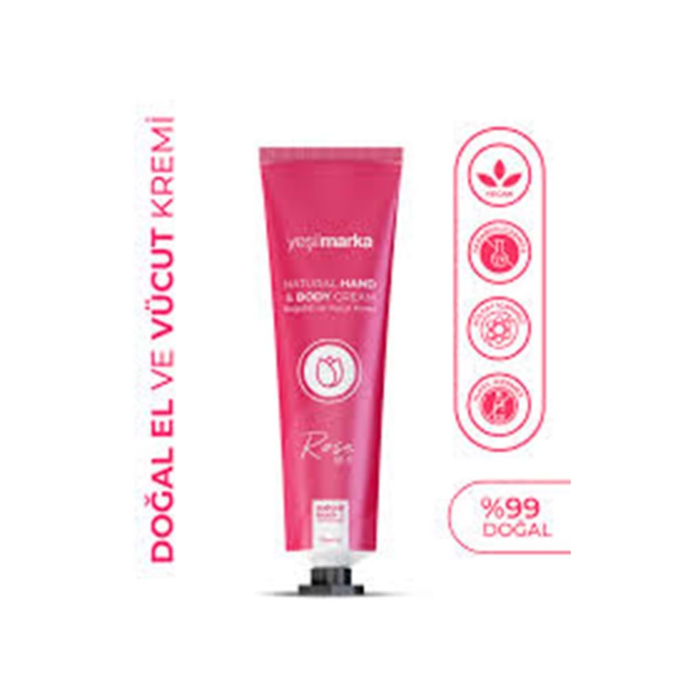 Yeşilmarka Doğal El ve Vücut Kremi GÜL 30 ML