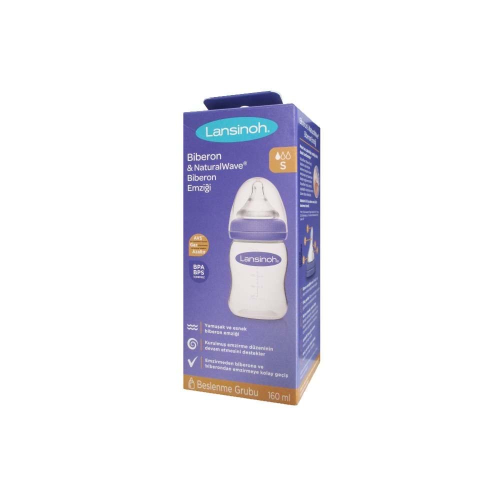 LANSİNOH PP BİBERON NATURAL WAWE 160 ML S 1M+(4251)