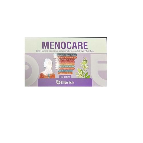 MENOCARE VİTAMİNLER VE MİNARELLER İÇEREN 30 TABLET ( KEMİK SAĞLIĞI ) ELİTE İXİR 4450