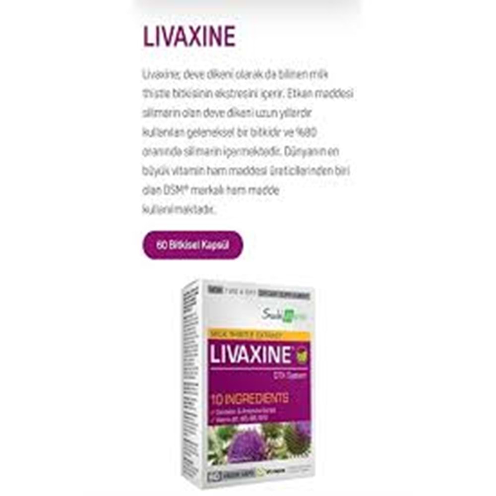 SUDA VITAMIN-LIVAXINE 60 Bitkisel Kapsül