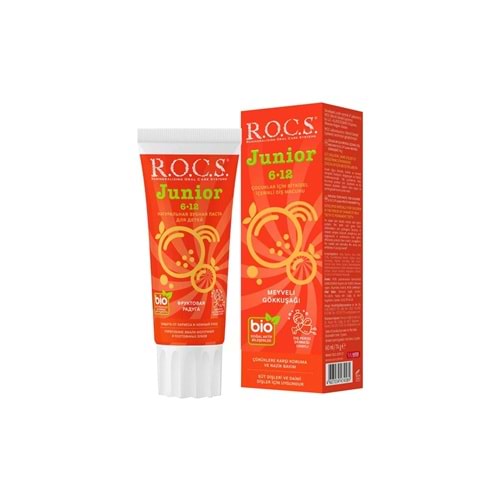 DİŞ MACUNU ROCS JUNİOR 6+12 YAŞ MEYVELİ GÖKKUŞAĞI 60 ML 7967