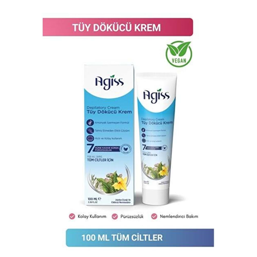 AGİS TÜY DÖKÜCÜ KREM 100 ML TÜM CİLTLER İÇİN 1129